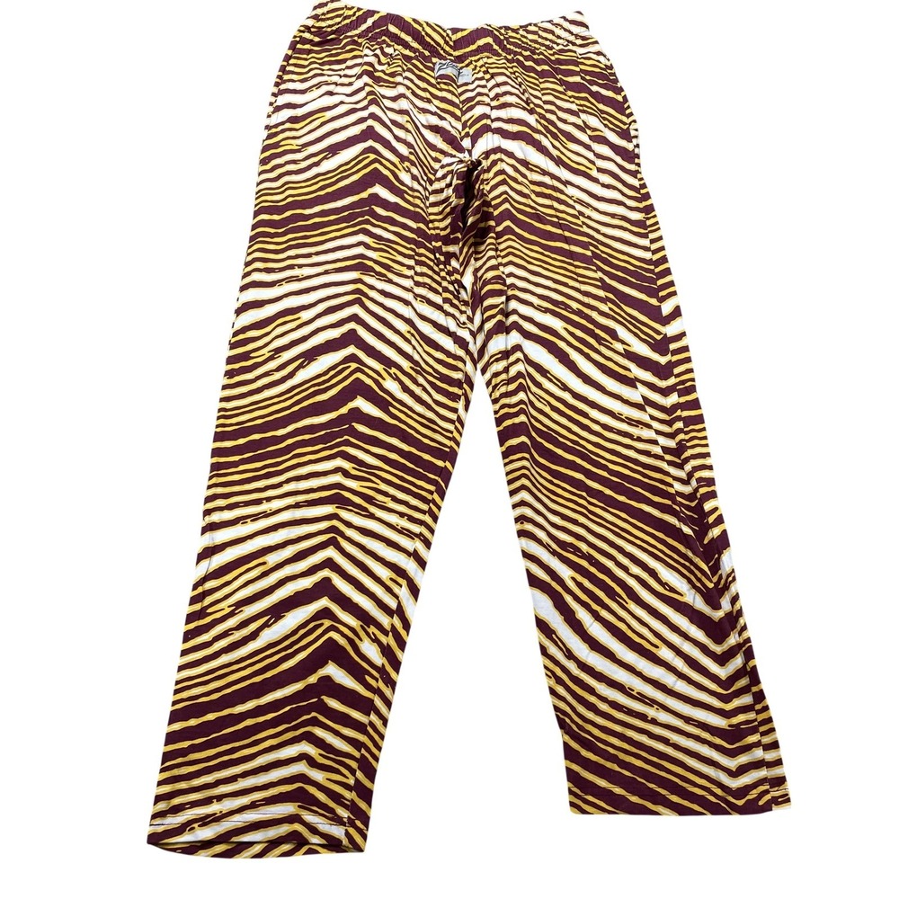 Zubaz Pants Mens Small Multicolor Zebra Print Relaxed Fit‎ Sweatpants Casual UOM